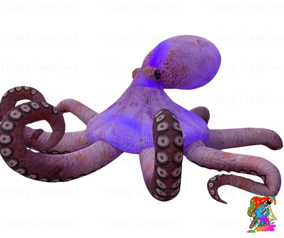 4m Inflatable Pink Octopus Decoration – Giant Under the Sea Party Prop