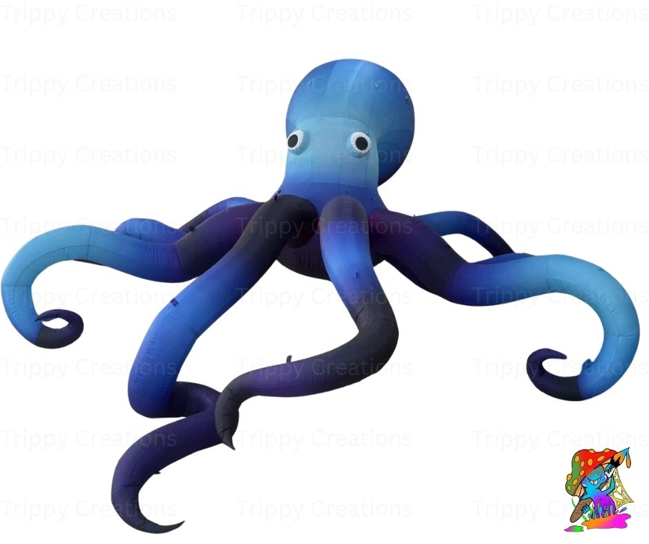 5m Giant Inflatable Blue Octopus – Oversized Under the Sea Event Decoration