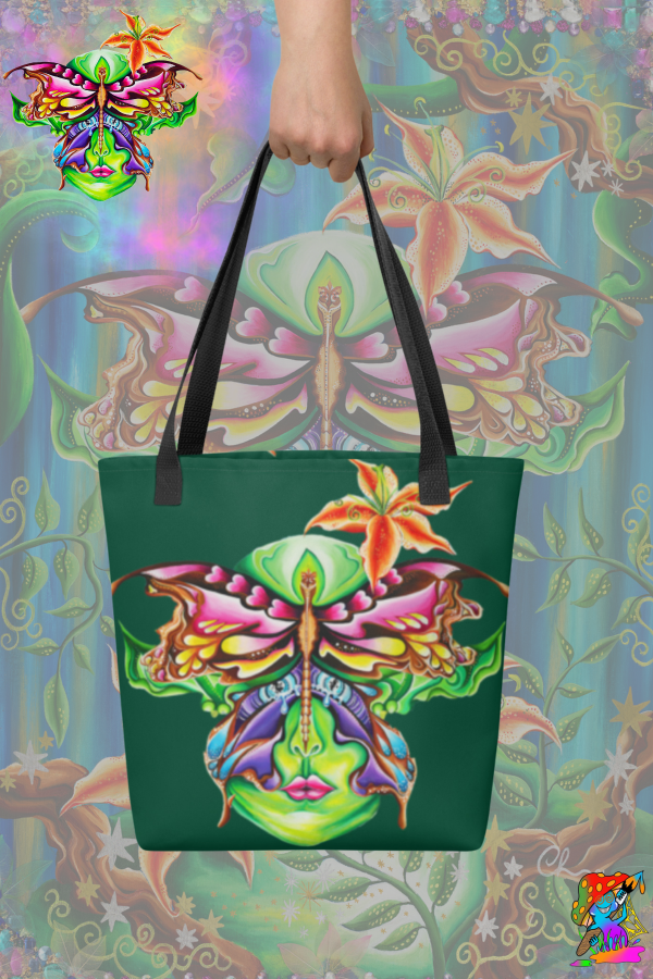 Psychedelic Fae-Pixie Tote Bag 🧚‍♀️ – Festival Ready & Enchanting