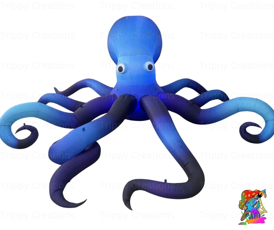 5m Giant Inflatable Blue Octopus – Oversized Under the Sea Event Decoration
