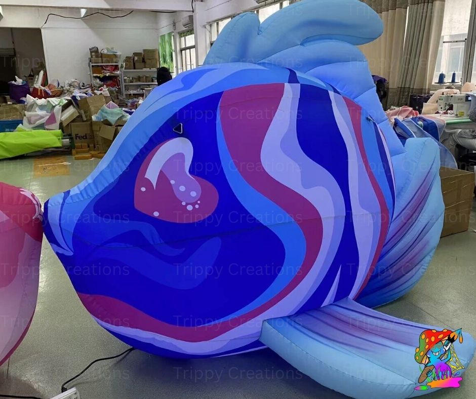 1.5m Inflatable Kissing Fish Duo – Cute Under the Sea Party Prop
