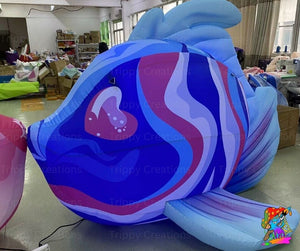1.5m Inflatable Kissing Fish Duo – Cute Under the Sea Party Prop