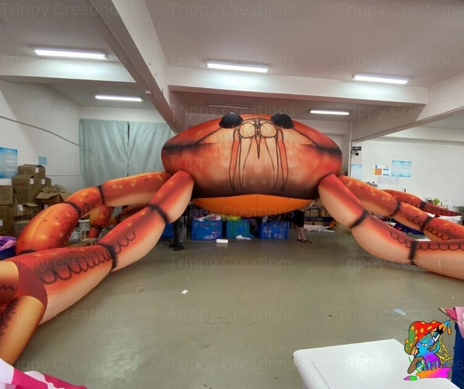 5.4m Giant Orange Inflatable Crab – Bold Statement Piece for Large Events