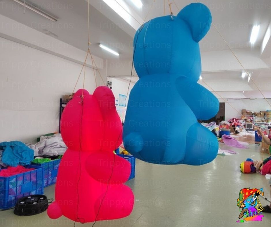 teddy bear inflatable shapes for dangling