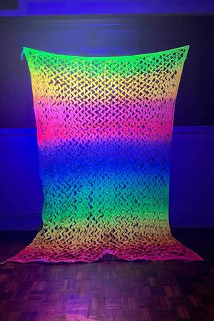 Giant UV Rainbow Camo Net Decoration