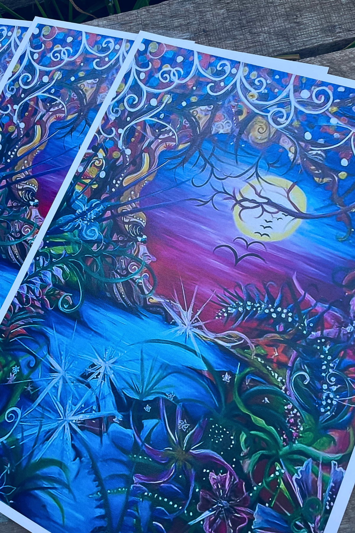 The Twisted Moon Tree Print