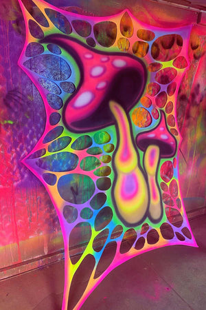 UV Psychedelic Mushroom Bespoke Art Web
