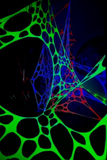 UV reactive Halloween party decorations available for hire