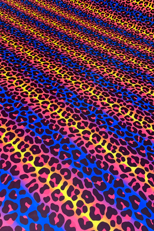 UV-Reactive Leopard Print Lycra Fabric