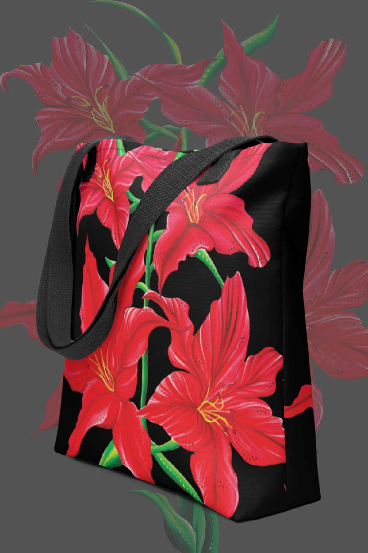 Red Lily Tote Bag
