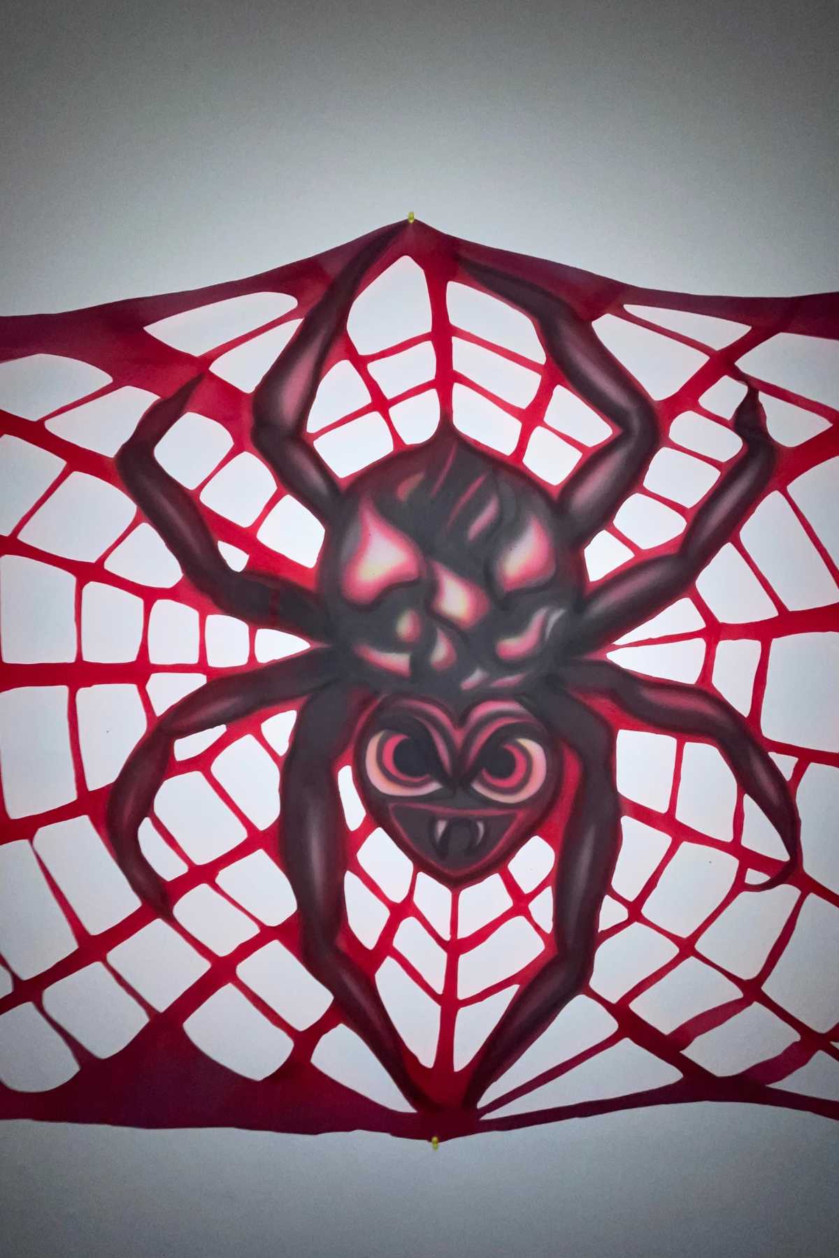 UV Halloween Spider Bespoke Art Web