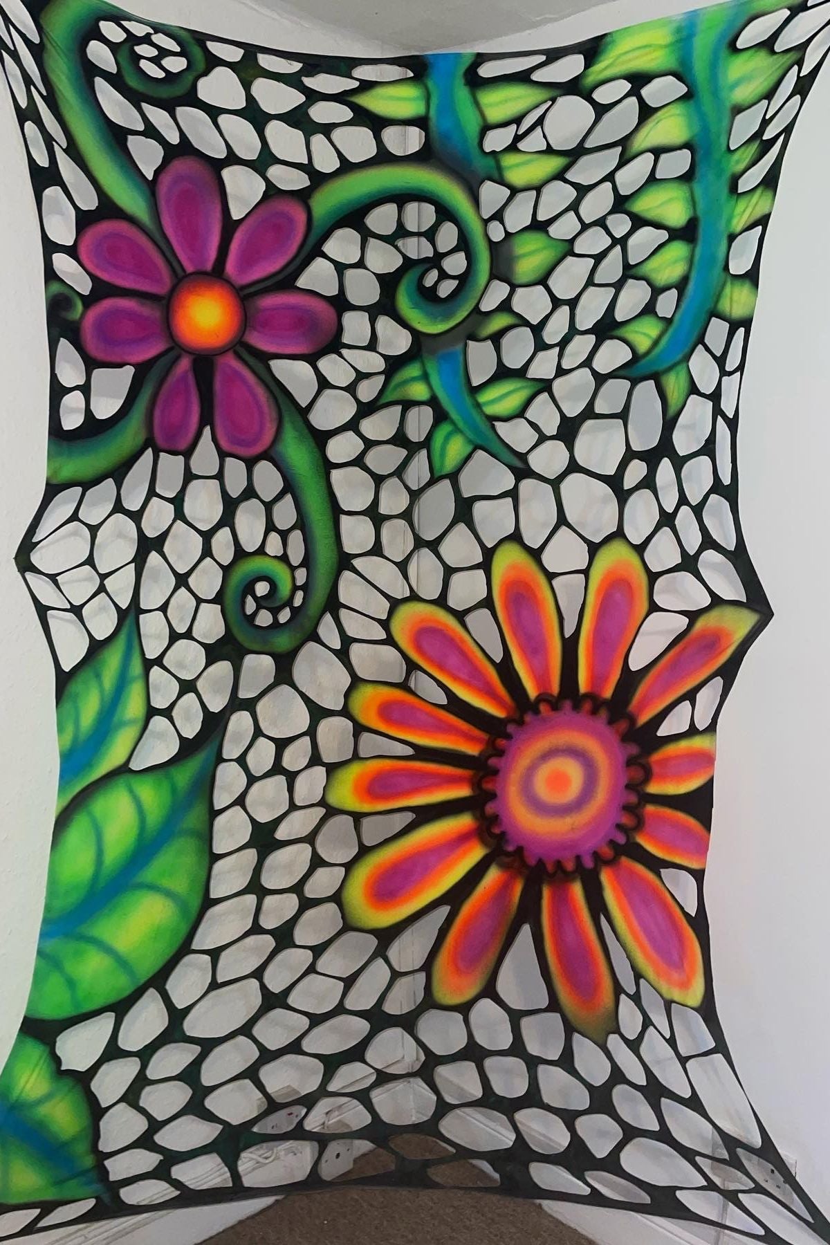 UV Cartoon Flower Bespoke Art Web