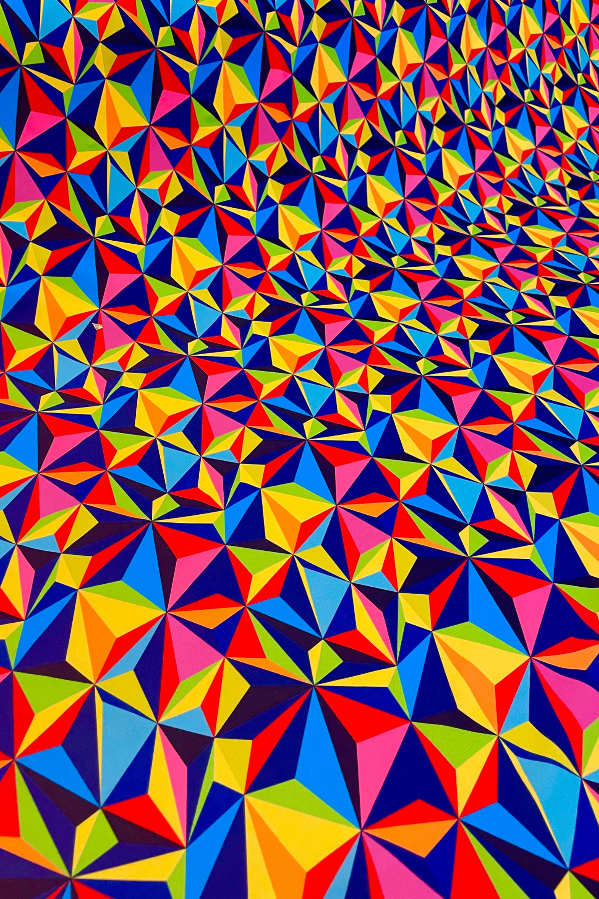 UV-Reactive Geometric Print Lycra Fabric