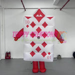 Giant 2.5m inflatable walking playing cards costume for parades, festivals, fairs and professional event entertainment