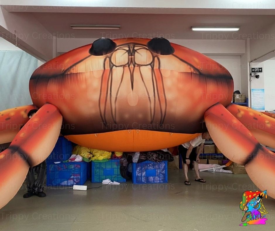 5.4m Giant Orange Inflatable Crab – Bold Statement Piece for Large Events