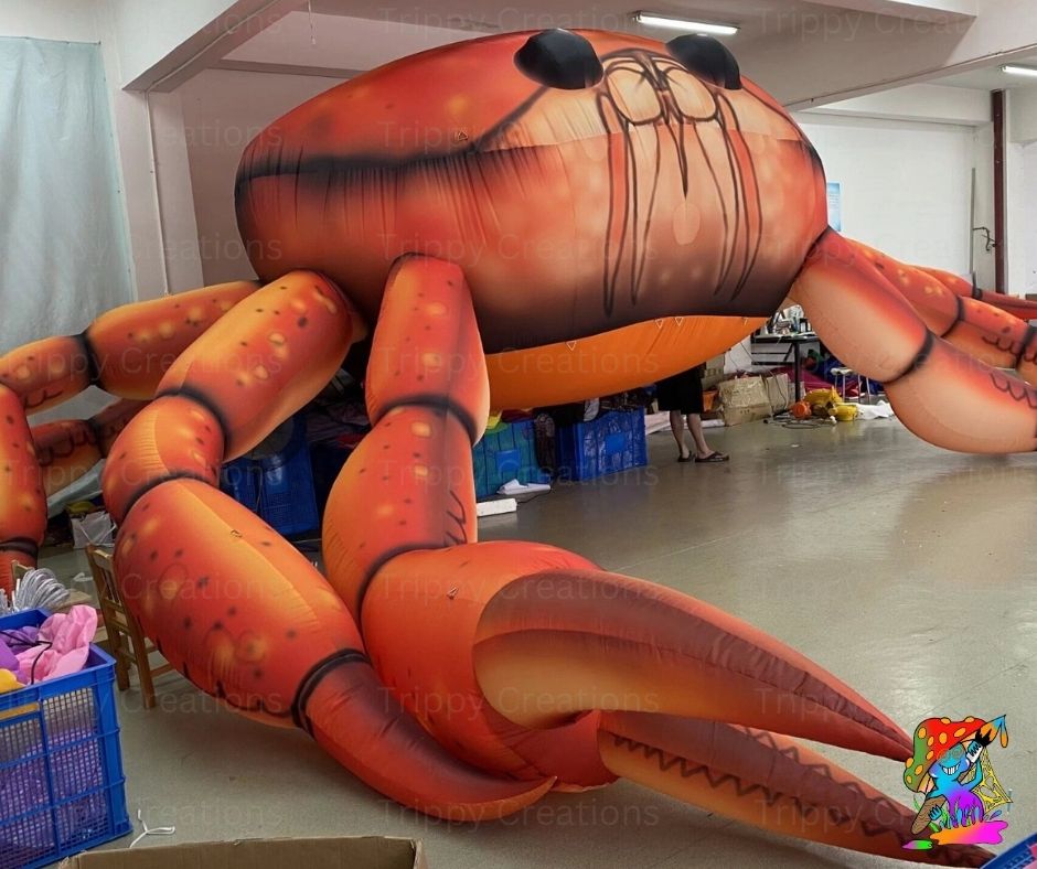5.4m Giant Orange Inflatable Crab – Bold Statement Piece for Large Events
