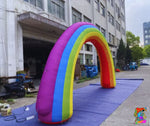 large rainbow inflatable party decor for girls