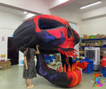 Giant spooky skull inflatable decoration for haunted events