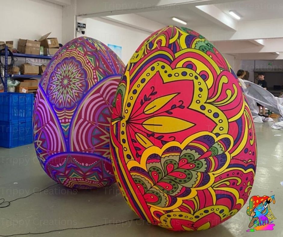 large decorative inflatable egg for immersive experiences


