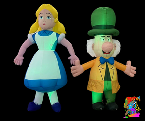 alice and mad hatter LED inflatable party props