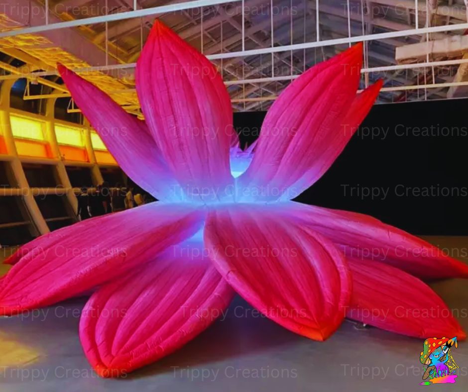 Giant Illuminated Lotus Flower Inflatable – Show-Stopping Event Decoration