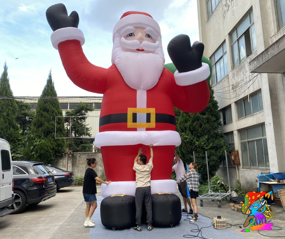 giant father christmas inflatable decorations