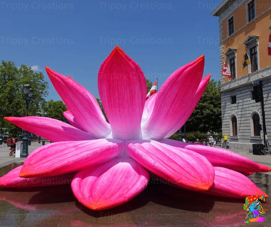 Giant Illuminated Lotus Flower Inflatable – Show-Stopping Event Decoration