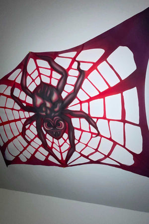 UV Halloween Spider Bespoke Art Web