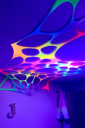 UV Reactive Rainbow Polka Dot Decorations