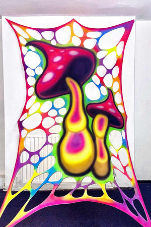 UV Psychedelic Mushroom Bespoke Art Web