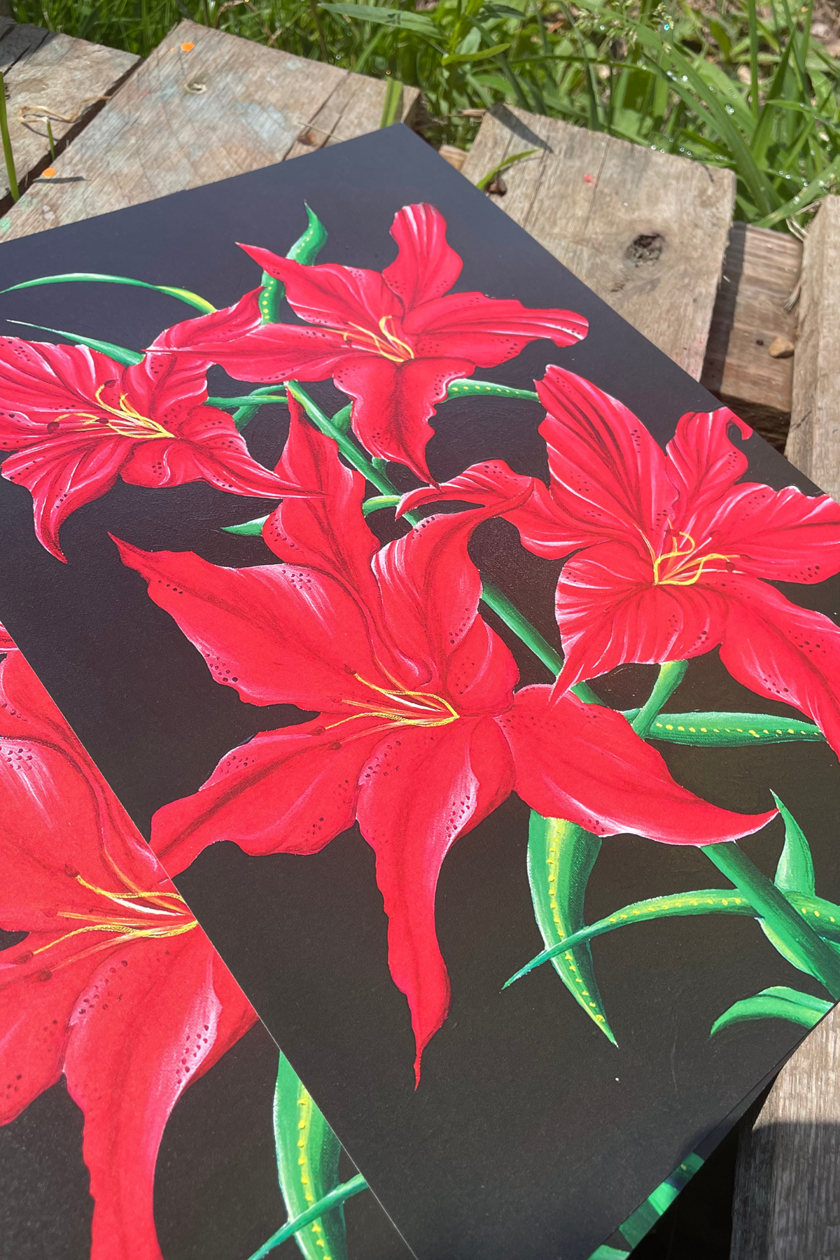 Red Velvet Lily Print