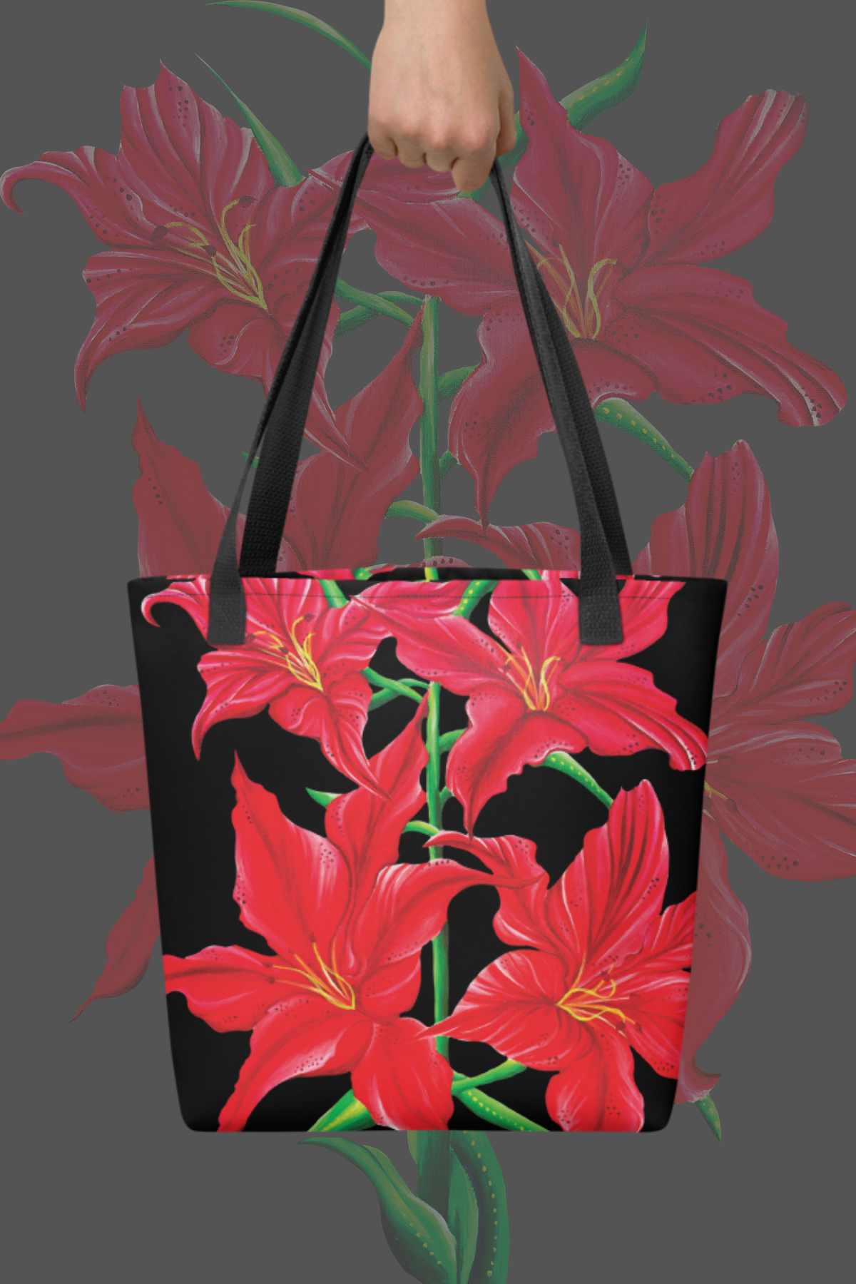 Red Lily Tote Bag