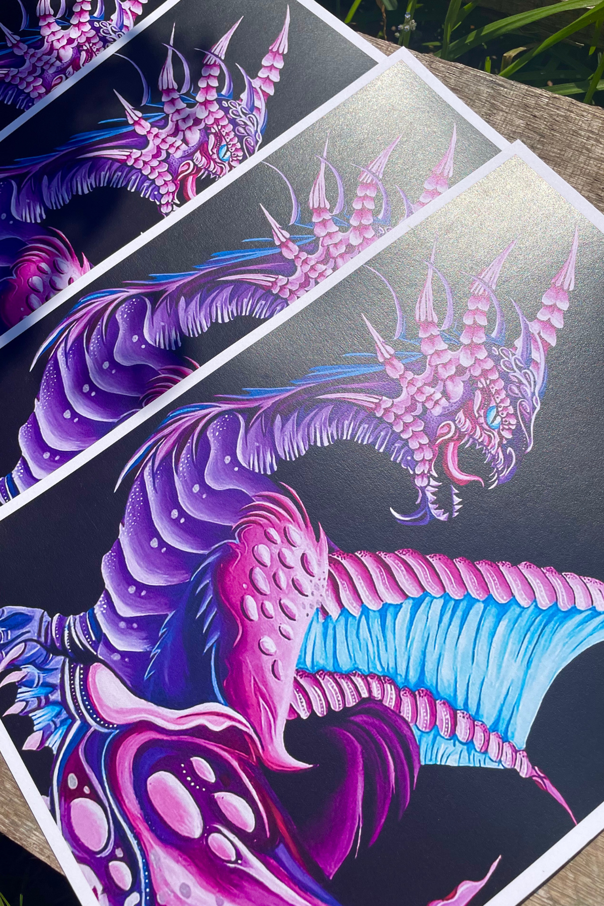 Raspberry Vicious Dragon Print
