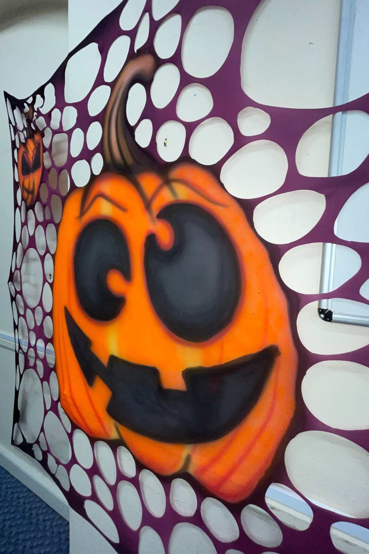 UV Halloween Pumpkin Bespoke Art Web - Trippy Creations