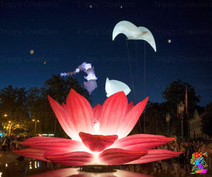 Giant Illuminated Lotus Flower Inflatable – Show-Stopping Event Decoration