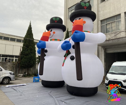 Giant LED inflatable snowman decorations