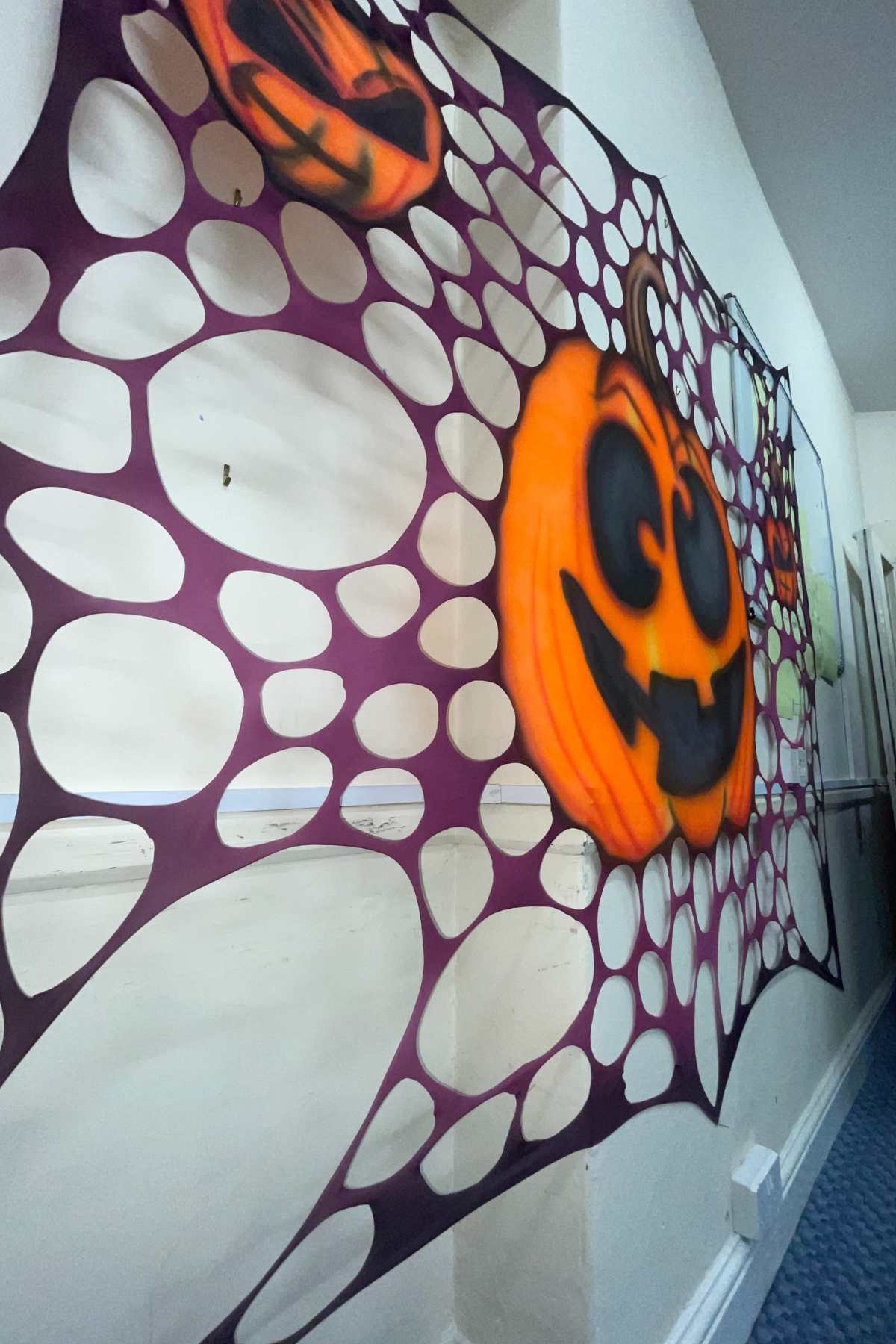 UV Halloween Pumpkin Bespoke Art Web - Trippy Creations