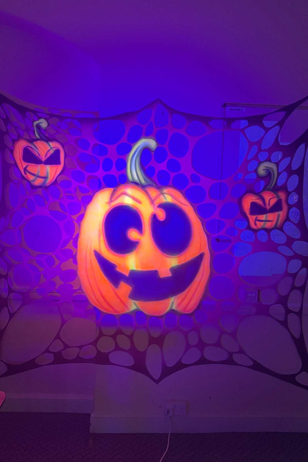 UV Halloween Pumpkin Bespoke Art Web - Trippy Creations