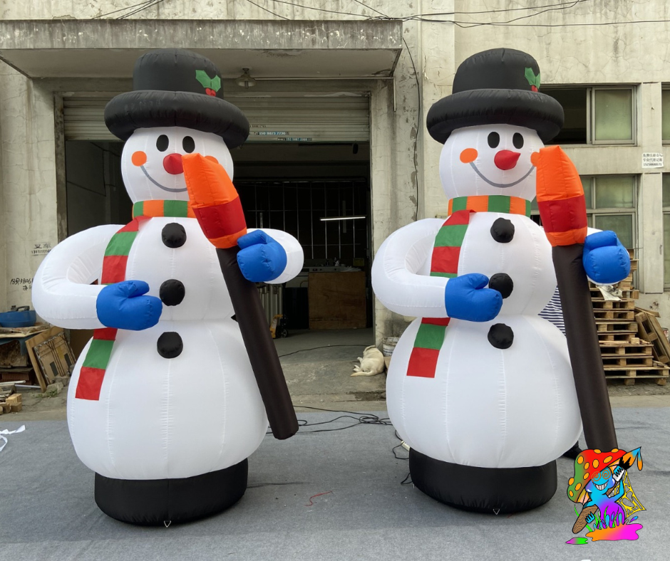 Giant LED inflatable snowman decorations