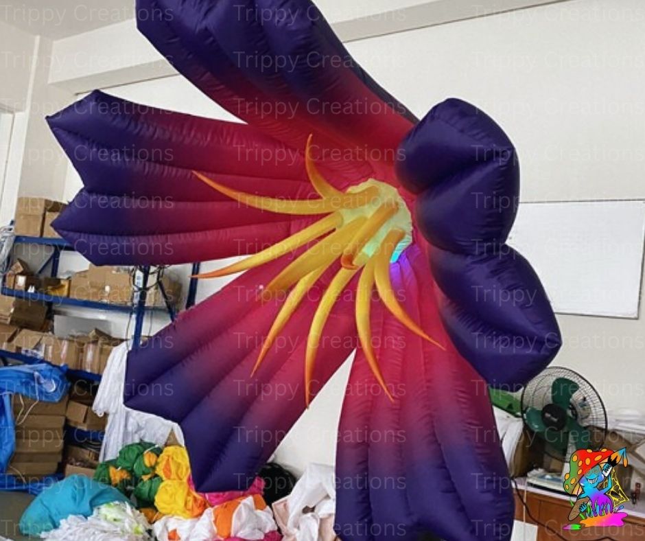 alice in wonderland themed party decorations, giant flower props