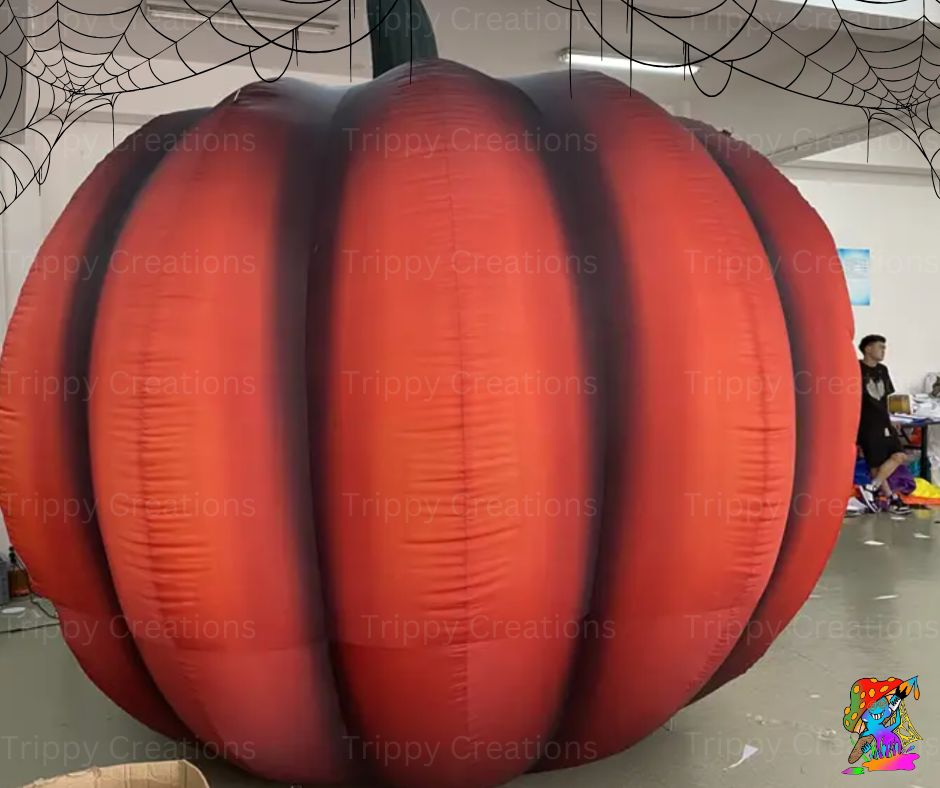 giant inflatable pumpkin prop for spooky venue decor