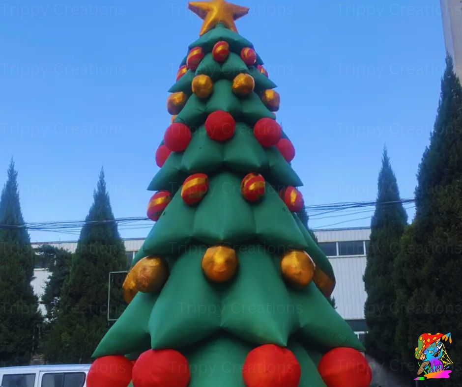 Giant Festive Inflatable Christmas Trees. Indoor and Outdoor Decorations