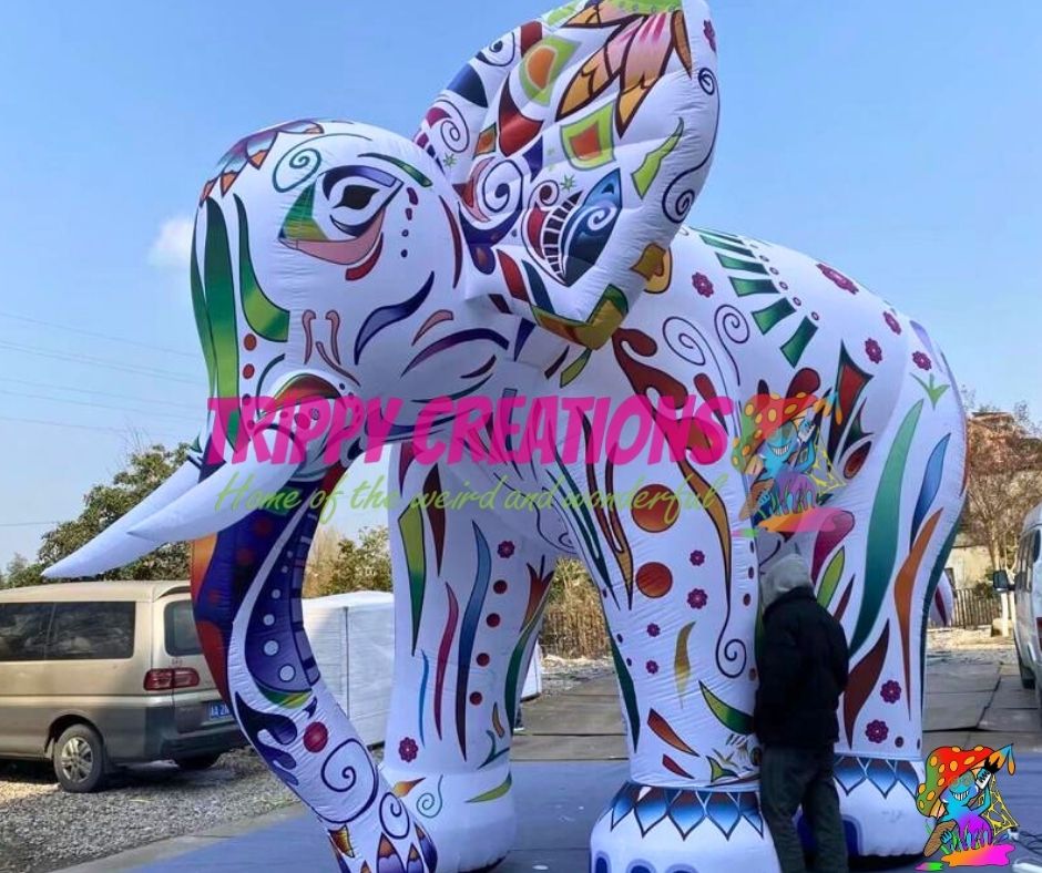 inflatable outdoor elephant event prop