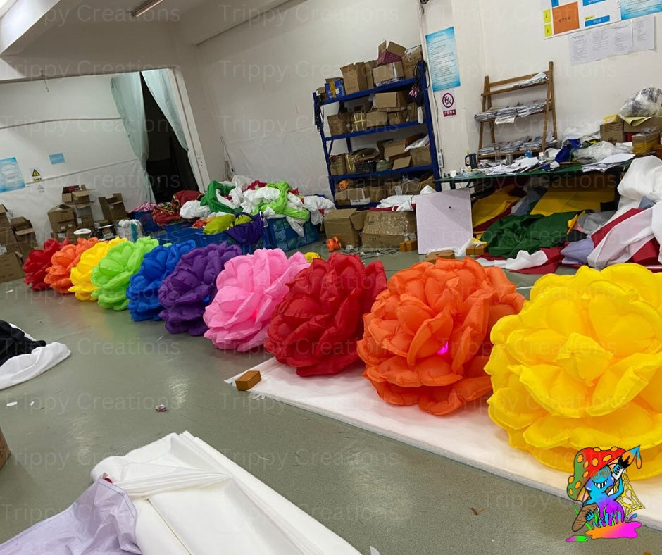 multi-colour event decorations that are inflatable