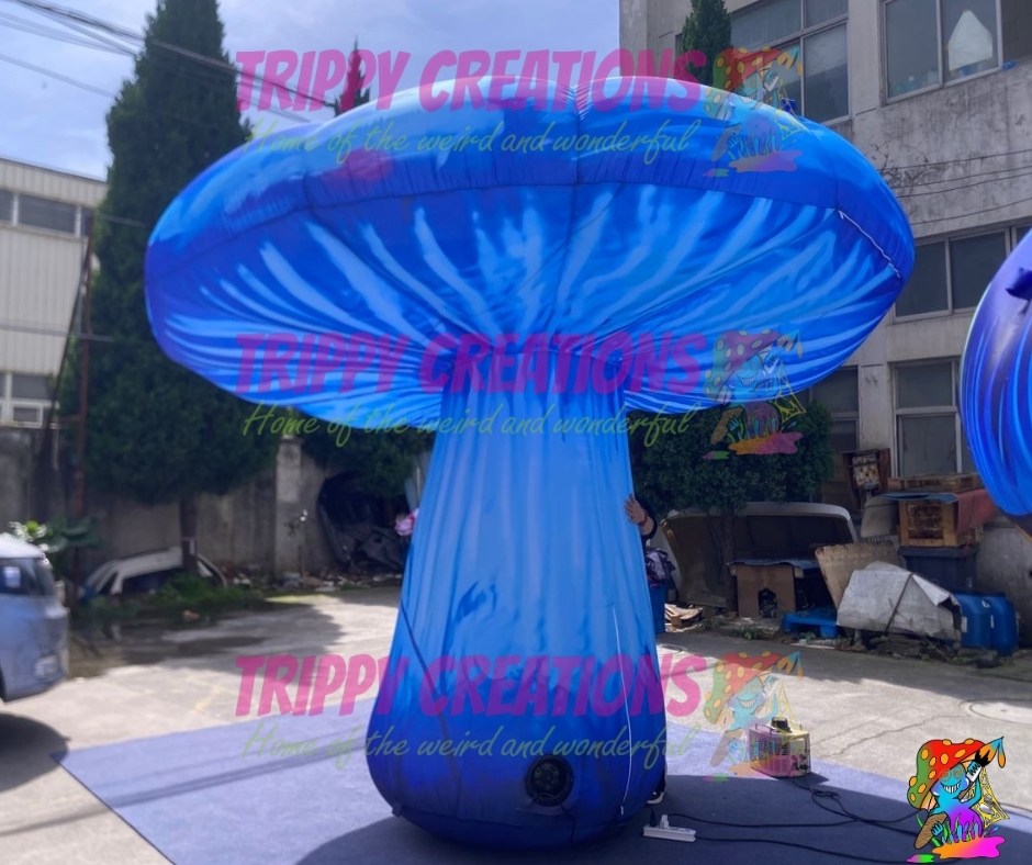 LED Inflatable Mushroom Props 3m–3.5m | Trippy Psychedelic Event Decor | Giant Light Up Festival Mushrooms