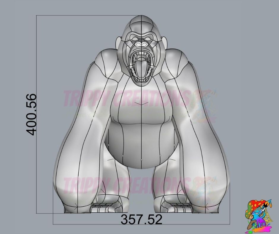 giant ape inflatable prop for zoo theme parties and jungle installations