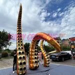 Giant inflatable golden tentacles for outdoor events and New Year celebrations