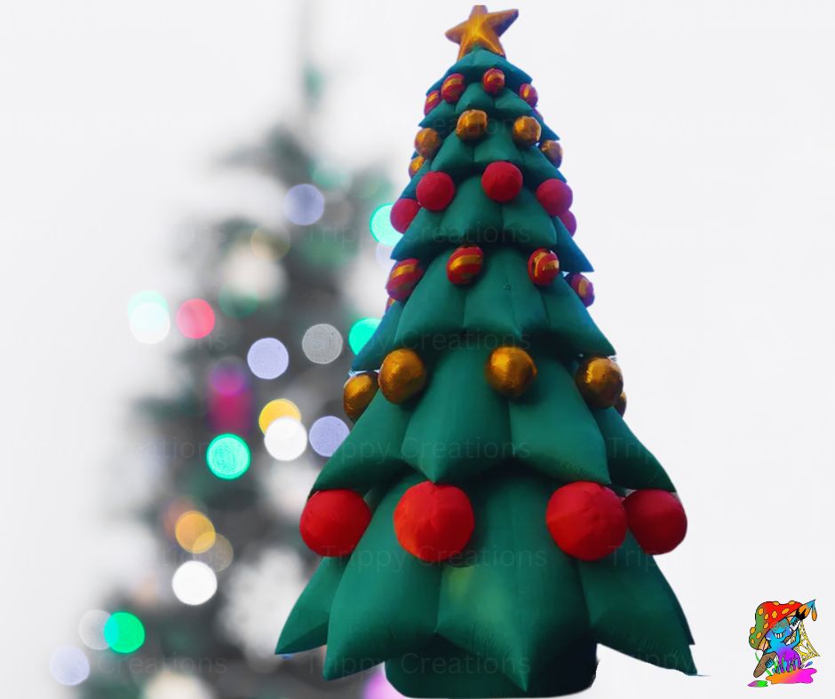 Giant Festive Inflatable Christmas Trees. Indoor and Outdoor Decorations
