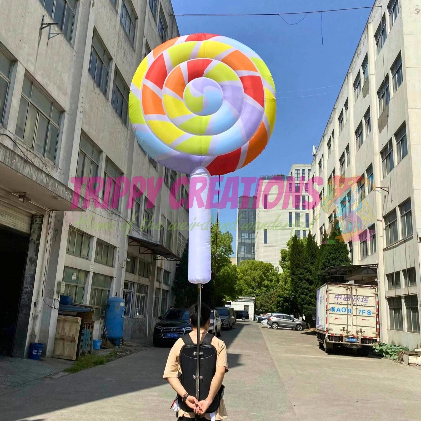 Inflatable candy themed parade prop for festivals, carnivals and events