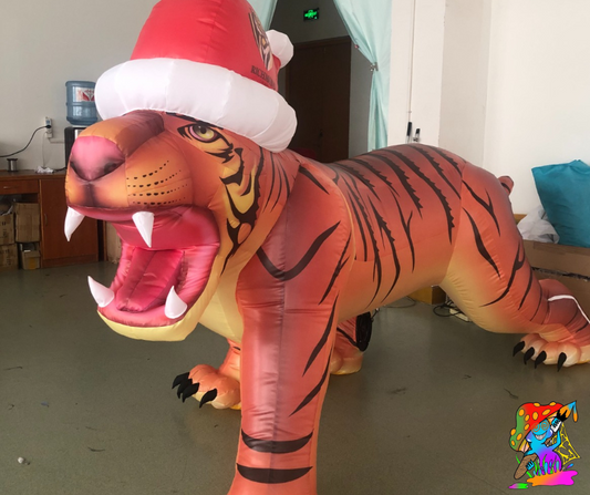 christmas inspired tiger deocration